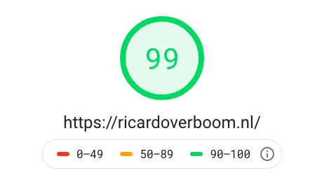 pagespeed insights ricardoverboom.nl